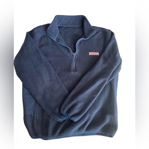 DISCOUNTED:Vineyard Vines Navy Quarter Zip Pullover Sweatshirt In Women’s Size M - Picture 1 of 2
